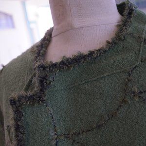 OSKA forest green boiled 100% virgin wool size IV